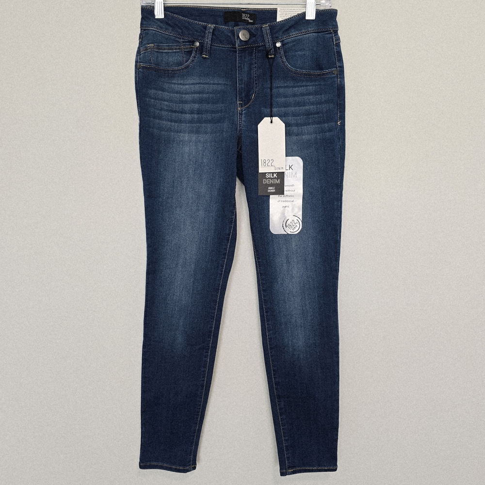 1822 Denim Ankle Skinny Jeans 6 Mid Wash NWT